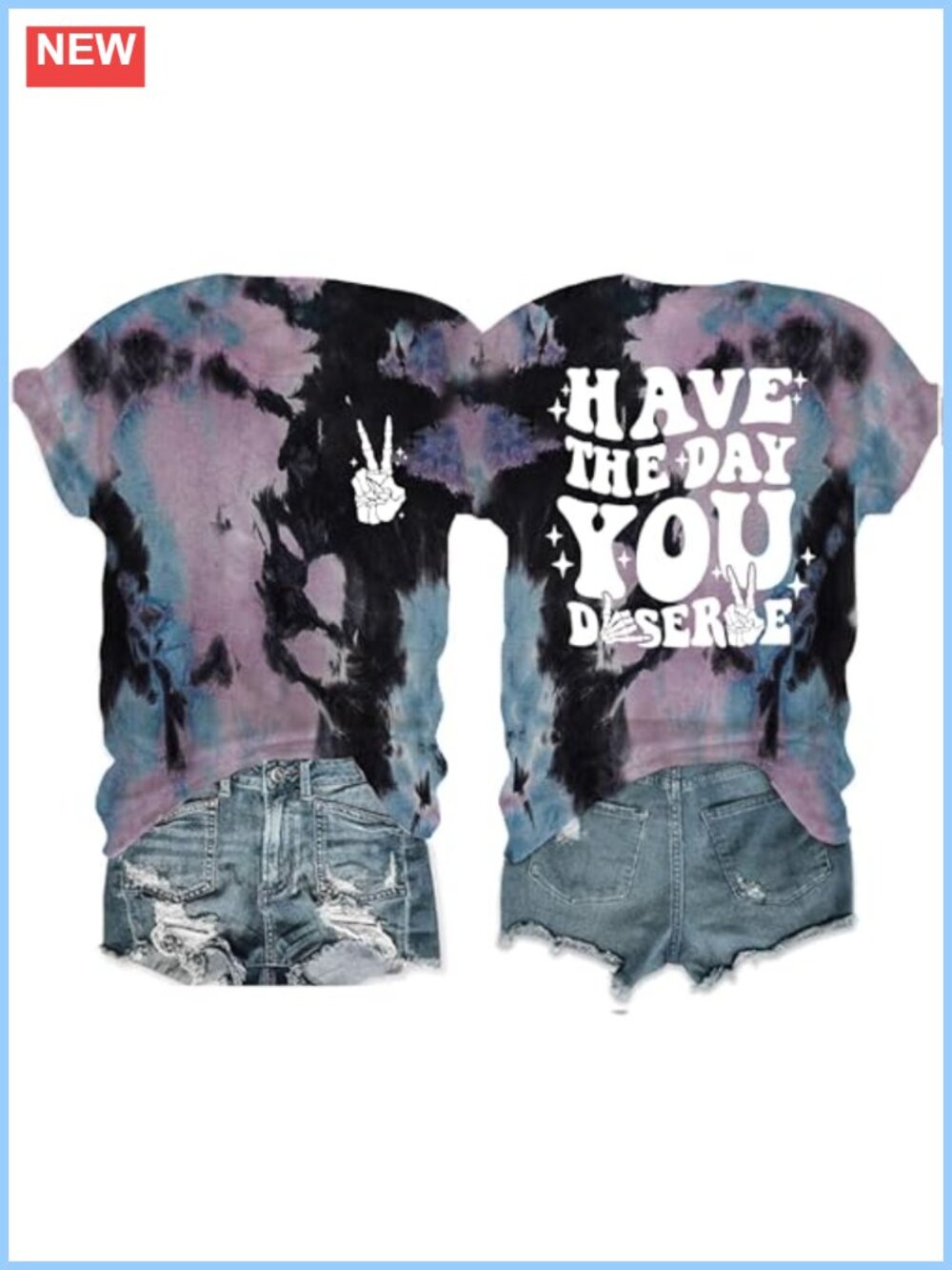 Women's Have The Day You Deserve Graphic T-Shirt Skull Print Cotton Blend